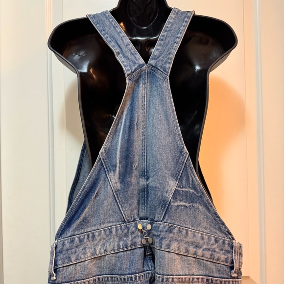 ZARA TRF Distressed Denim Overalls Boyfriend Fit Baggy 90s Y2K Vintage Wash M - Picture 11 of 15